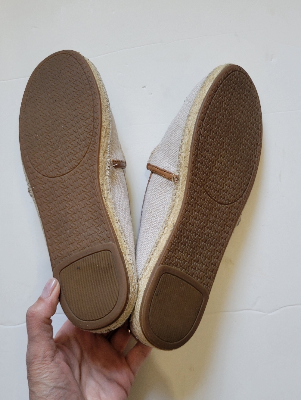Michael Kors Kendrick Beaded Palm Leaf Flat Espadrilles Boho Tropical Summer - Picture 2 of 7